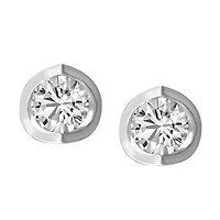 Stud Earrings with .50 Carat TW of Diamonds in 14kt White Gold