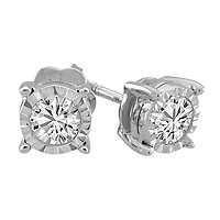 Stud Earrings with .40 Carat TW of Diamonds in 10kt White Gold