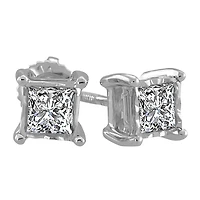 Stud Earrings with .30 Carat TW of Diamonds in 10kt White Gold