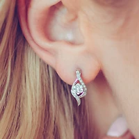 Earrings with .10 Carat TW of Diamonds in 10kt White Gold