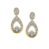 Earrings with .10 Carat TW of Diamonds in 10kt Yellow Gold