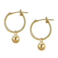 14MM Hoop Earrings in 14kt Yellow Gold