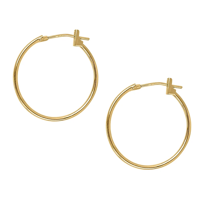 21MM Hoop Earrings in 10kt Yellow Gold