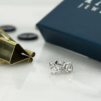 Fire of the North Stud Earrings with Carat TW of Diamonds in 14kt White Gold