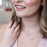 18″ Infinity Necklace with .04 Carat TW of Diamonds in Sterling Silver