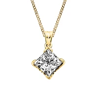 Canadian Diamond Pendant with .25 Carat Diamond in 14kt Yellow Gold with Chain