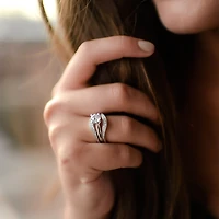 Ring Jacket with .20 Carat TW of Diamonds in 14kt White Gold