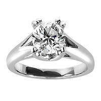 Canadian Solitaire Engagement Ring with 1.50 Carat Diamond in 14kt White Gold