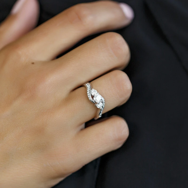 Fire of the North Diamond Engagement Ring with .70 Carat TW of Diamonds in 14kt White Gold