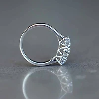 Colourless Collection Three Stone Engagement Ring with .50 Carat TW of Diamonds in 18kt White Gold