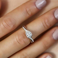 Engagement Ring with .25 Carat TW of Diamonds in 10kt White Gold