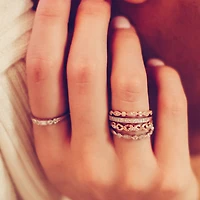 Stackable Ring with .07 Carat TW of Diamonds in 10kt White Gold