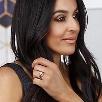 Stackable Contour Ring with .15 Carat TW of Diamonds in 14kt Rose Gold
