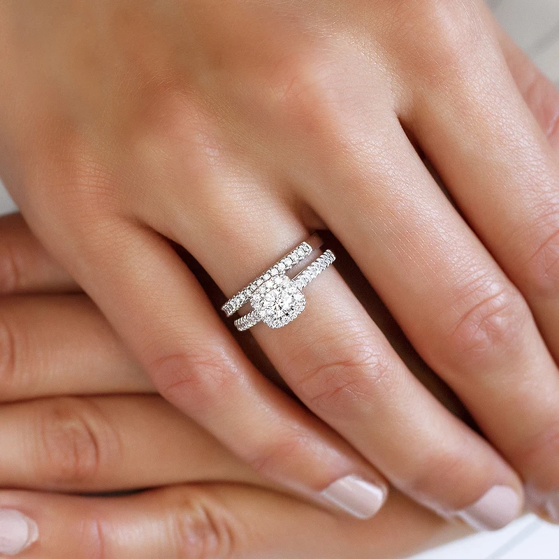 Matching Wedding Band with .26 Carat TW of Diamonds in 14kt White Gold