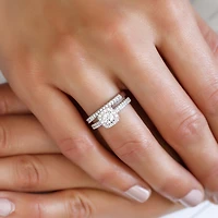 Matching Wedding Band with .26 Carat TW of Diamonds in 14kt White Gold