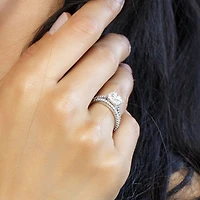 Matching Wedding Band with .26 Carat TW of Diamonds in 14kt White Gold