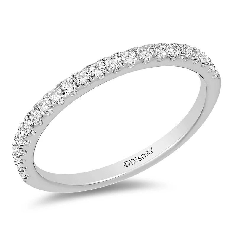 Enchanted Disney Wedding Band with .20 Carat TW of Diamonds in 14kt White Gold