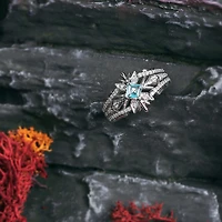 Enchanted Disney Elsa Ring with .25 Carat TW of Diamonds in Sterling Silver