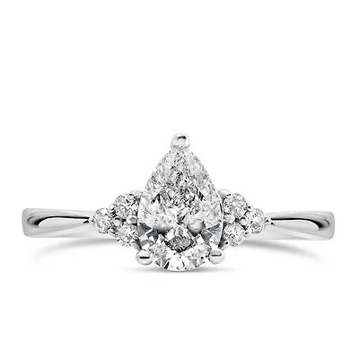 Engagement Ring with .79 Carat TW of Diamonds in 18kt White Gold