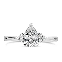 Engagement Ring with .79 Carat TW of Diamonds in 18kt White Gold