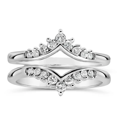 Ring Jacket with .35 Carat TW of Diamonds in 14kt White Gold