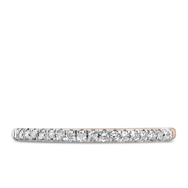 Wedding Band with .15 Carat TW of Diamonds in 14kt Rose Gold