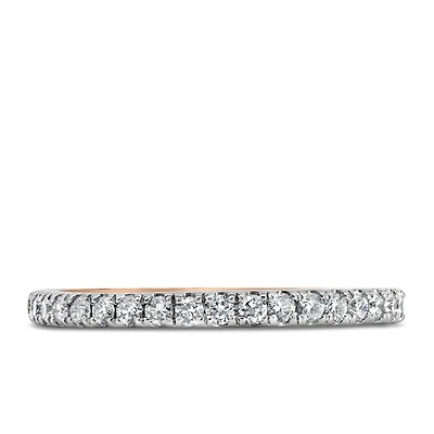 Wedding Band with .33 Carat TW of Diamonds in 14kt Rose Gold