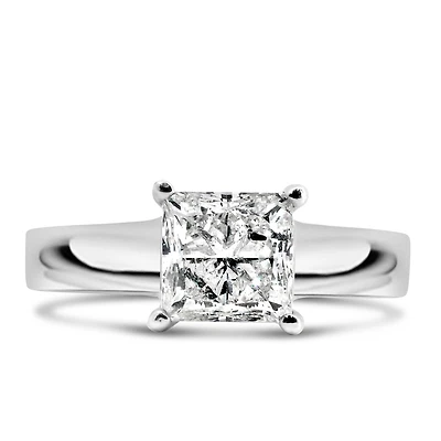 Canadian Solitaire Engagement Ring with 1.50 Carat Diamond in 14kt White Gold