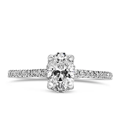 Colourless Collection Engagement Ring with .90 Carat TW of Diamonds in 18kt White Gold