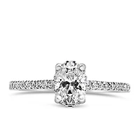Colourless Collection Engagement Ring with .90 Carat TW of Diamonds in 18kt White Gold