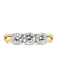 Three Stone Ring with 1.00 Carat TW of Diamonds in 14kt Yellow Gold