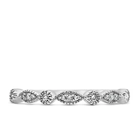 Stackable Ring with .07 Carat TW of Diamonds in 10kt White Gold