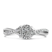 Engagement Ring with .25 Carat TW of Diamonds in 10kt White Gold