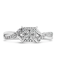 Engagement Ring with .25 Carat TW of Diamonds in 10kt White Gold