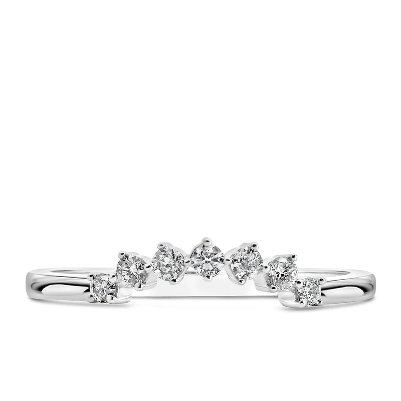Stackable Contour Ring with .17 Carat TW of Diamonds in 14kt Gold
