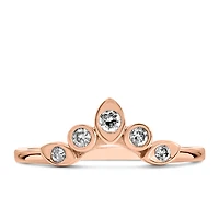 Stackable Contour Ring with .15 Carat TW of Diamonds in 14kt Rose Gold