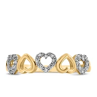 Heart Ring with .10 Carat TW of Diamonds in 10kt Yellow Gold