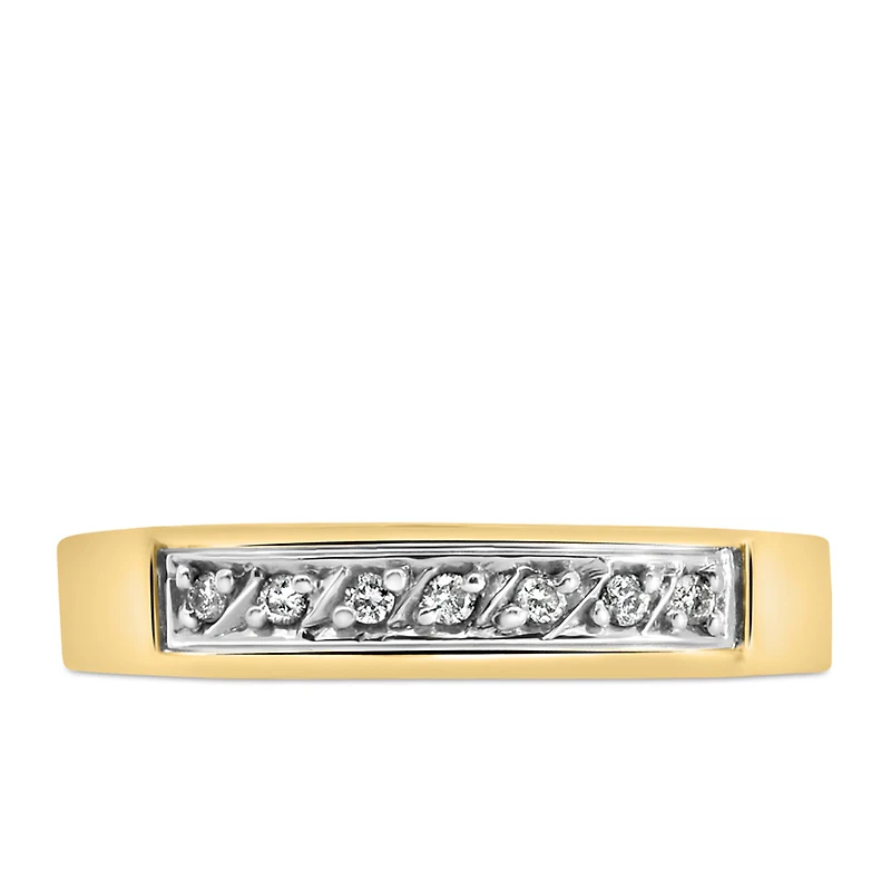Matching Wedding Band with .07 Carat TW of Diamonds in 10kt Yellow Gold