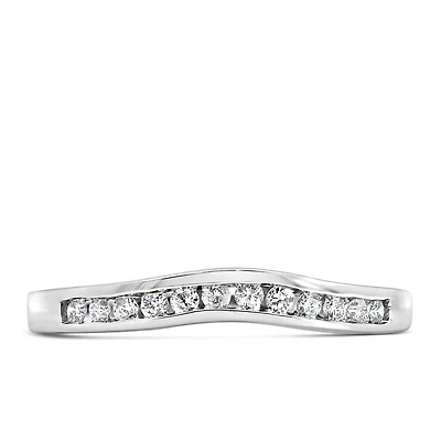 Wedding Band with .15 Carat TW of Diamonds in 14kt White Gold