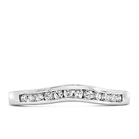 Wedding Band with .15 Carat TW of Diamonds in 14kt White Gold