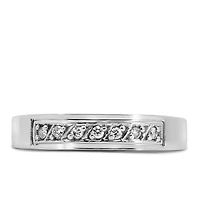 Matching Wedding Band with .07 Carat TW of Diamonds in 10kt White Gold