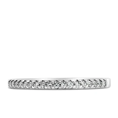 Matching Wedding Band with .12 Carat TW of Diamonds in 18kt White Gold