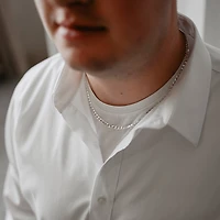 20″ Square Curb Chain in Sterling Silver