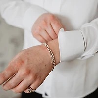 8″ Square Curb Bracelet in Sterling Silver