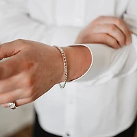 8″ Square Curb Bracelet in Sterling Silver
