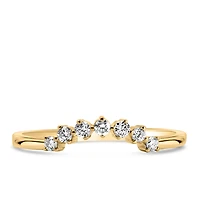 Stackable Contour Ring with .17 Carat TW of Diamonds in 14kt Yellow Gold