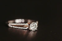 Star Wars The Light Side Engagement Ring with 1.00 Carat TW of Diamonds in 14kt White and Rose Gold