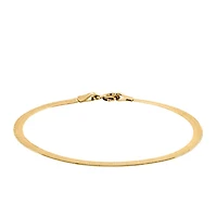 6.5″ 3mm Herringbone Bracelet in 10kt Yellow Gold