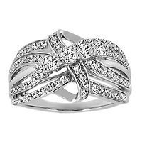 Ring with 1.00 Carat TW of Diamonds in Sterling Silver
