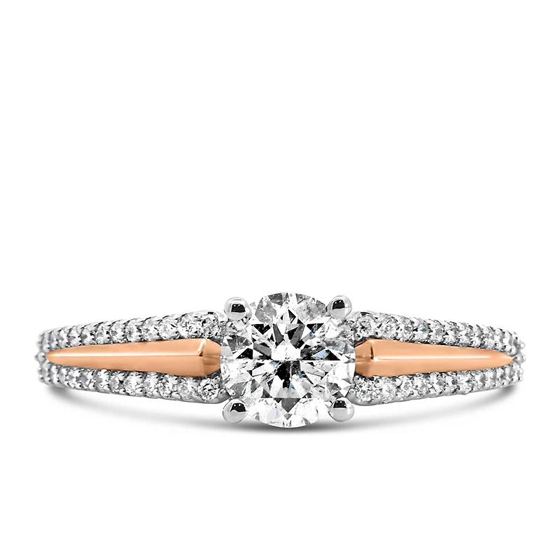 Star Wars The Light Side Engagement Ring with 1.00 Carat TW of Diamonds in 14kt White and Rose Gold